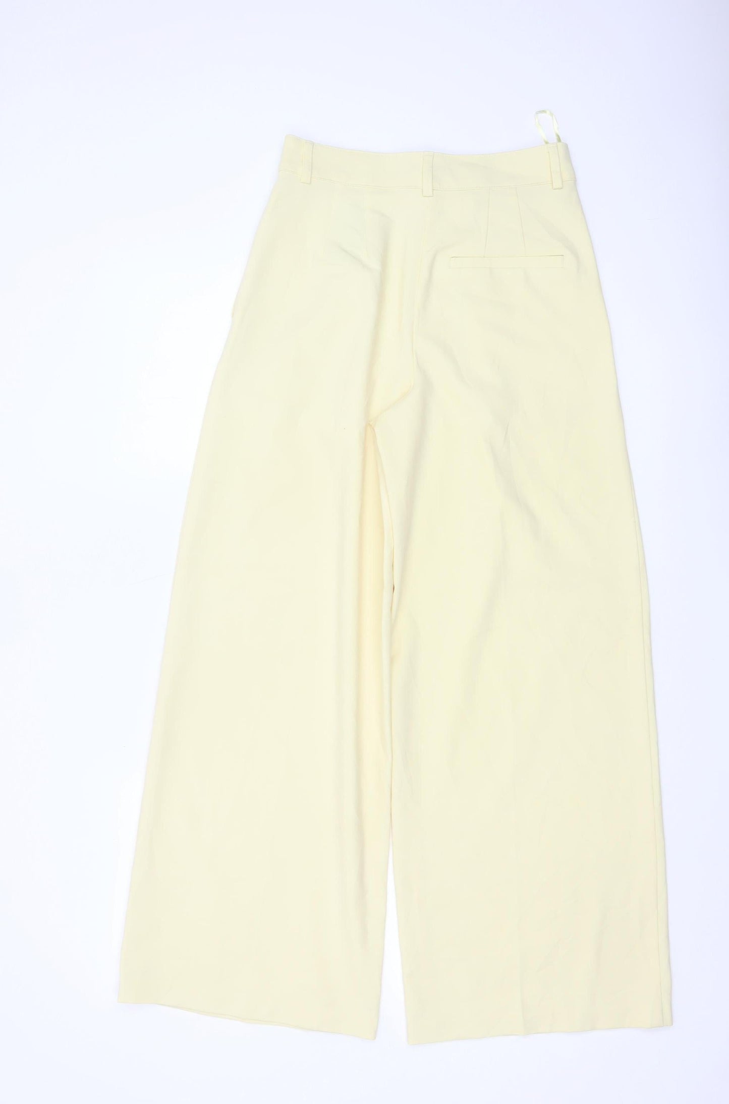 Marks and Spencer Women Yellow Size 6 Wide Leg Pleated Trousers