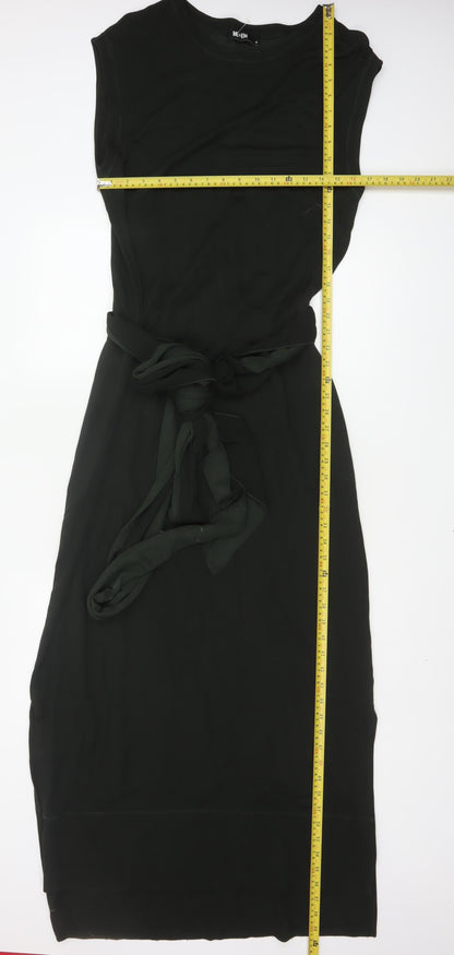 ME+EM Women Black UK 14 Sleeveless Maxi Belted Dress