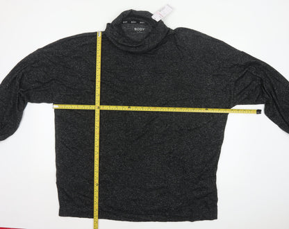 Marks and Spencer Women Black UK 20 Cowl Neck Knit Lounge Set Jumper