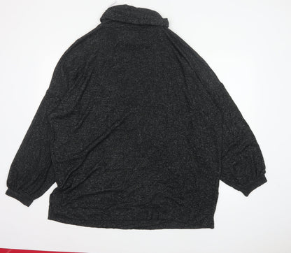 Marks and Spencer Women Black UK 20 Cowl Neck Knit Lounge Set Jumper