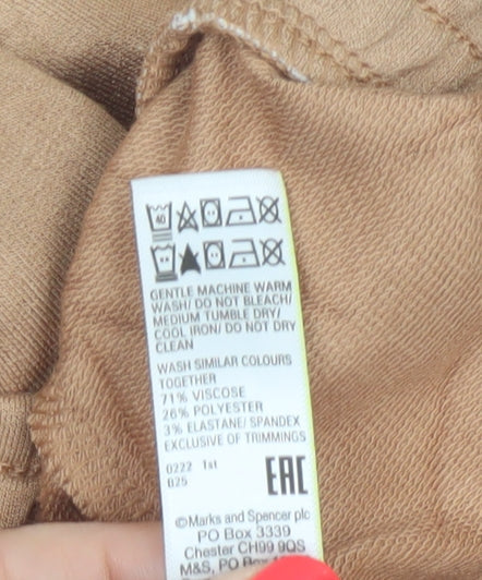 Marks & Spencer Women Beige UK 16 Hooded Lounge Set Jumper Trousers