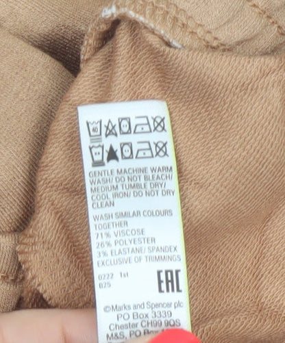 Marks & Spencer Women Beige UK 16 Hooded Lounge Set Jumper Trousers