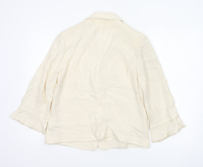 Gold by Michael H Women's Ivory UK 14 Vintage Two Button Blazer