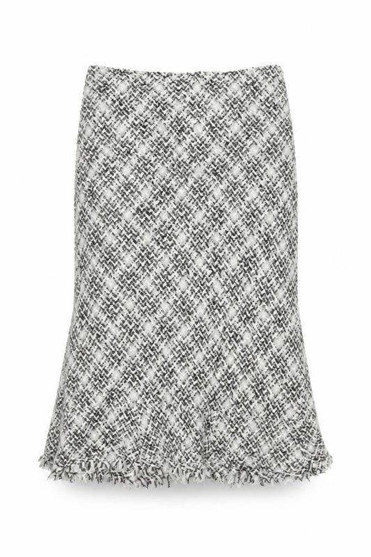 Per Una Women Grey Tweed Trumpet Knee Length Skirt UK 10 NWT