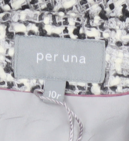 Per Una Women Grey Tweed Trumpet Knee Length Skirt UK 10 NWT