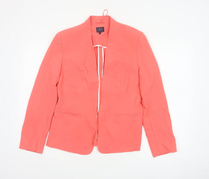 Marks & Spencer Women Pink UK 12 Open Front Stretch Blazer Workwear