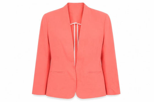 Marks & Spencer Women Pink UK 12 Open Front Stretch Blazer Workwear
