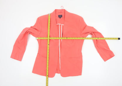 Marks & Spencer Women Pink UK 12 Open Front Stretch Blazer Workwear