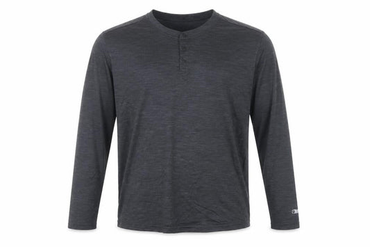 Marks and Spencer Men Grey XL Active Long Sleeve Henley T-Shirt