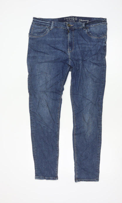 M&S Women’s Blue UK 16 Indigo Collection Skinny Stretch Jeans
