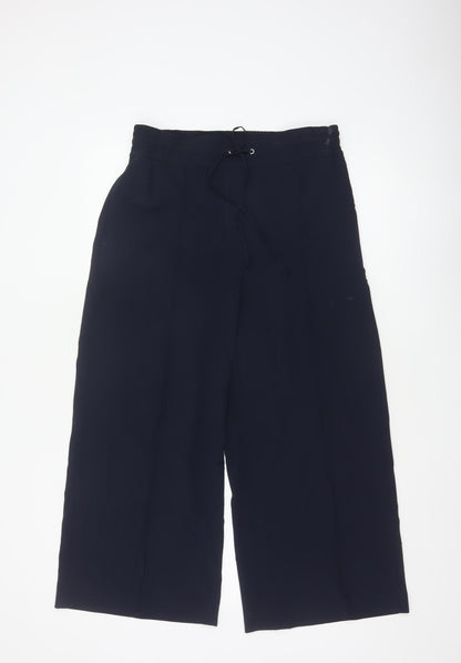 M&S Women’s Navy Blue UK 12 Wide-Leg Drawstring Trousers