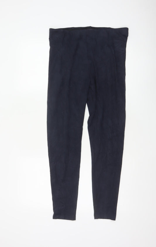M&S Women’s Navy Blue Size 14 Stretch Skinny Leggings Regular