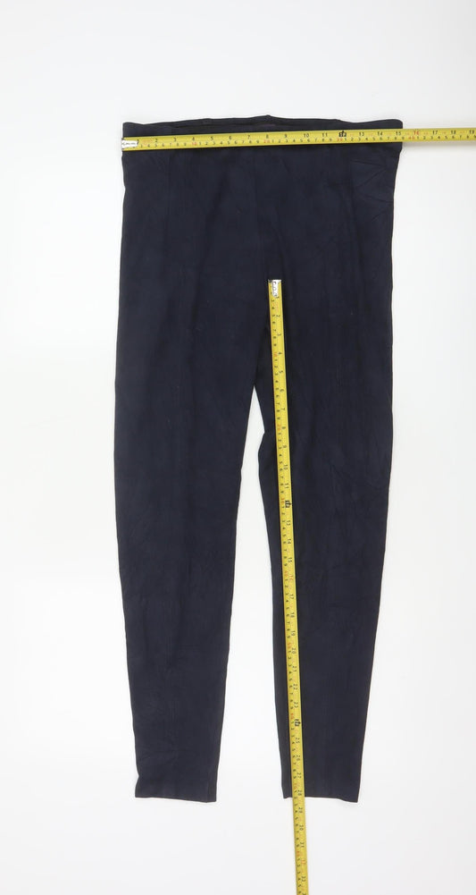 M&S Women’s Navy Blue Size 14 Stretch Skinny Leggings Regular