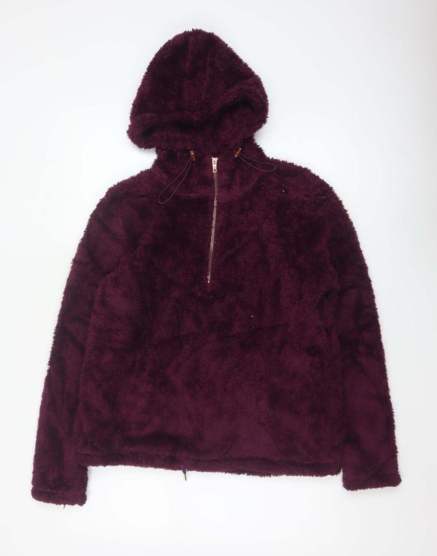 RBX Women’s Purple M Fleece 1/4 Zip Hooded Pullover Sweatshirt