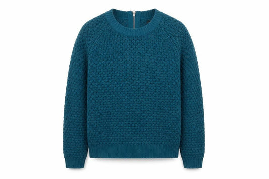 New Look Women’s Teal Blue UK 14 Full Zip Chunky Knit Jumper