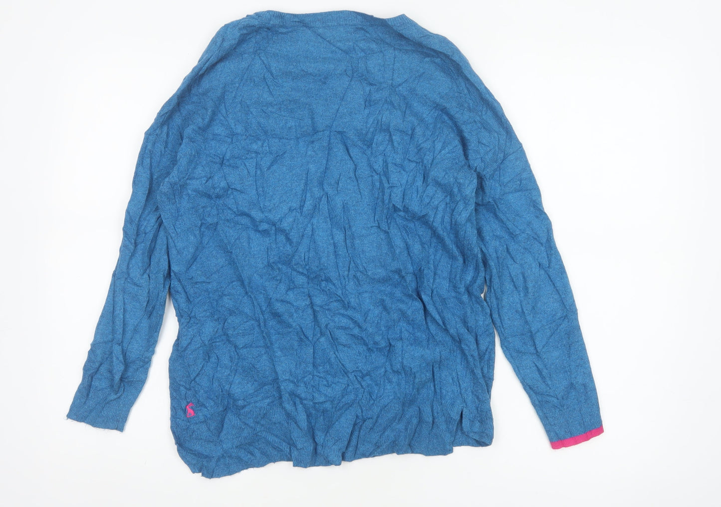 Joules Women’s Blue UK 6 Sequin Peacock Bird Long Sleeve Jumper