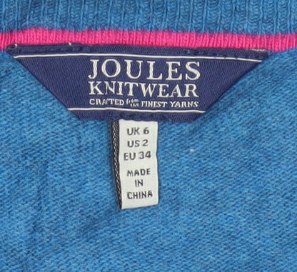Joules Women’s Blue UK 6 Sequin Peacock Bird Long Sleeve Jumper