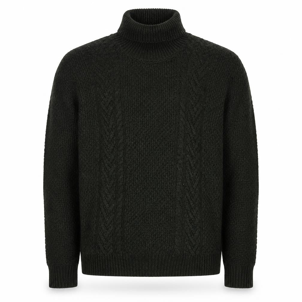 Marks and Spencer Men’s Green L Cable Knit Roll Neck Jumper