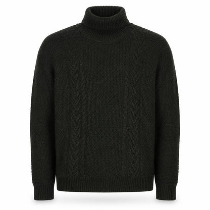 Marks and Spencer Men’s Green L Cable Knit Roll Neck Jumper