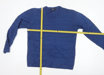 Isle Essentials Women’s Blue Knit Pullover Jumper Size S 10-12