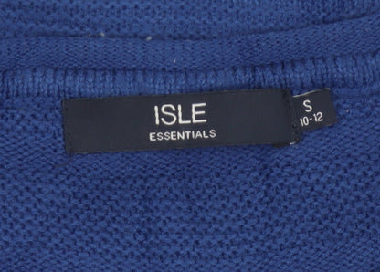 Isle Essentials Women’s Blue Knit Pullover Jumper Size S 10-12