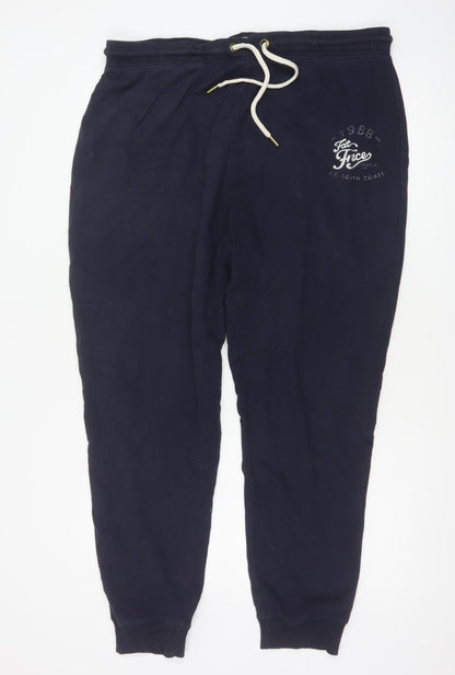 FatFace Women’s Blue Size 18 Logo Drawstring Cuffed Jogger Sweatpants