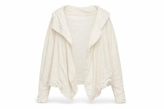 The White Company Women Ivory UK 12 Open Waterfall Knit Cardigan
