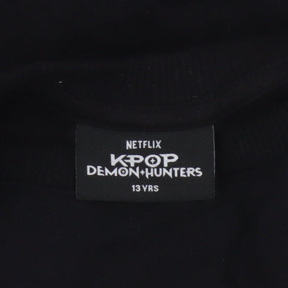 Netflix KPop Demon Hunters Saja Boys Black 13 Years Graphic Sweatshirt