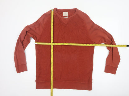 White Stuff Men’s Orange M Crew Neck Cotton Pullover Sweatshirt