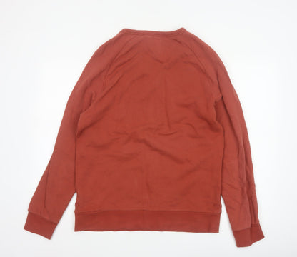 White Stuff Men’s Orange M Crew Neck Cotton Pullover Sweatshirt
