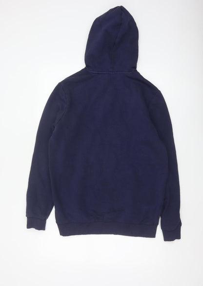 Puma Men’s Blue M Manchester City Football Pullover Hoodie Logo