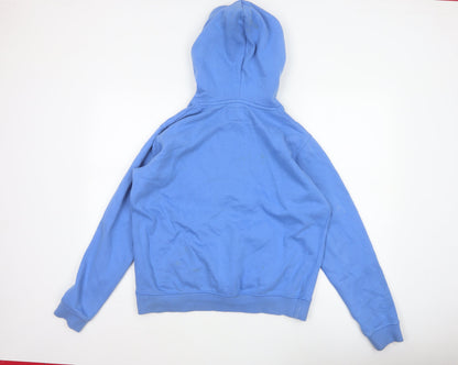 Jack Wills Women's Blue UK 12 Pullover Hoodie Logo Pockets