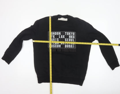 Victoria Victoria Beckham Women Black M City Graphic Pullover Sweatshirt