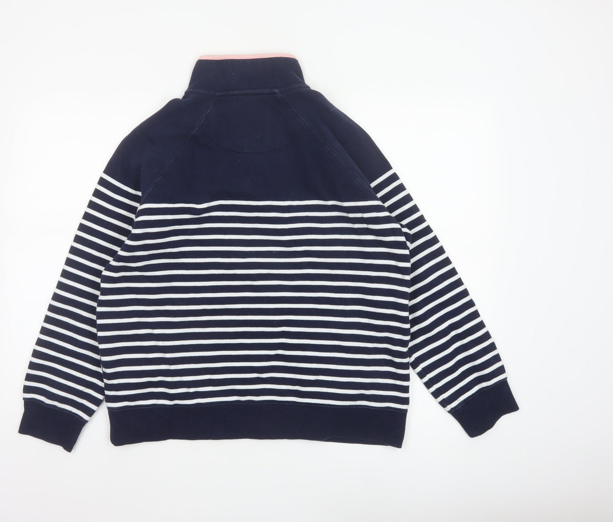 Crew Clothing Company Women’s Blue Striped 1/4 Zip Sweatshirt Size 14
