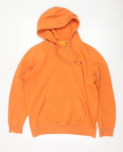 SoulCal Men’s Orange L Pullover Hoodie Fleece Logo Pocket