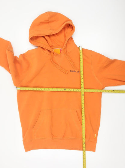 SoulCal Men’s Orange L Pullover Hoodie Fleece Logo Pocket