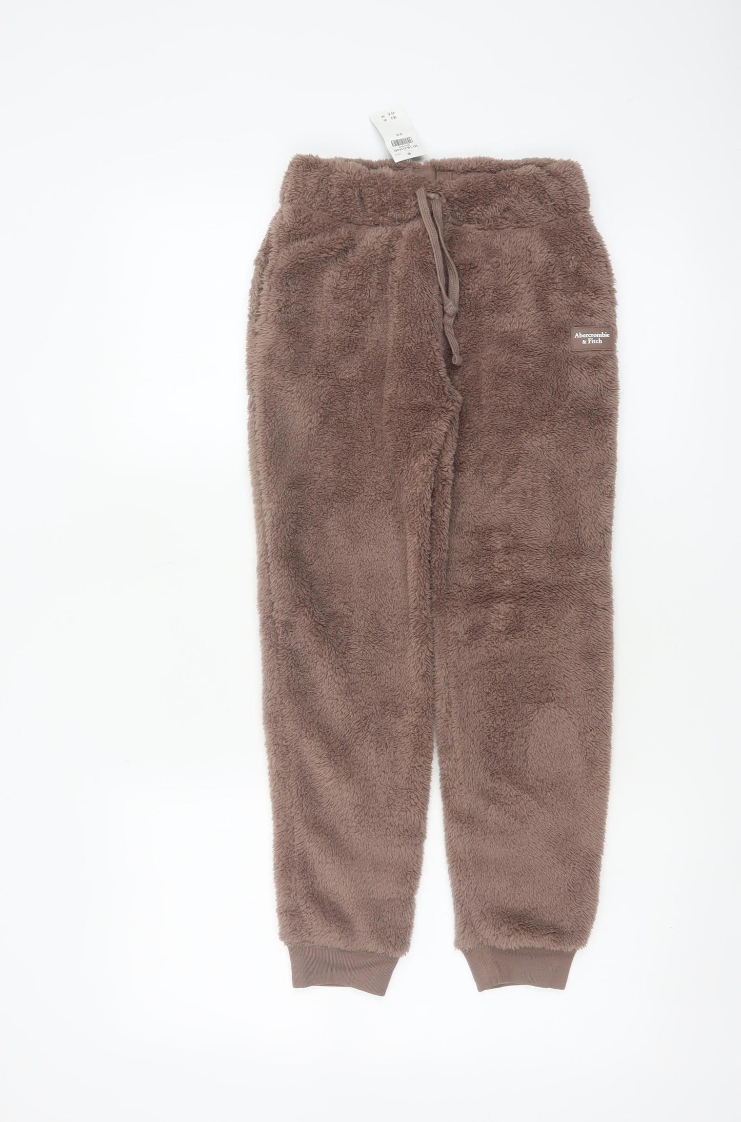 Abercrombie & Fitch Girls Brown 9-10 Years Faux Fur Fleece Jogger Trousers