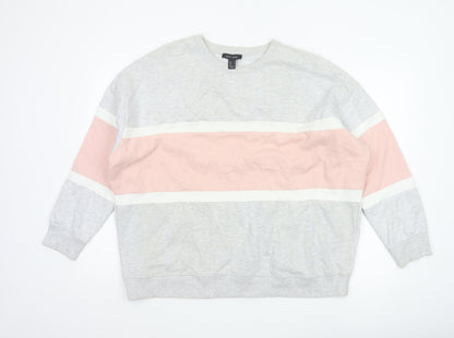 New Look Women’s Multicoloured Colourblock Fleece Sweatshirt Size L