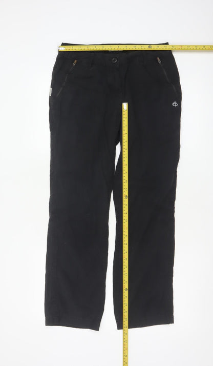 Craghoppers Women’s Black UK 8 Straight Outdoor Walking Trousers