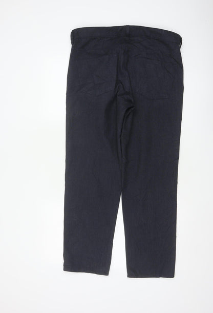 Marks & Spencer Men's Blue 34in 29in Straight Trousers
