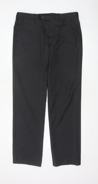 Paul Smith Men Grey Size 30 Wool Straight Dress Trousers Made in Italy