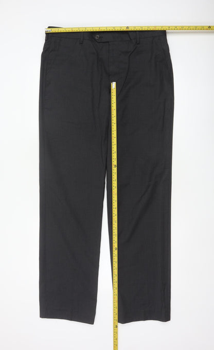 Paul Smith Men Grey Size 30 Wool Straight Dress Trousers Made in Italy