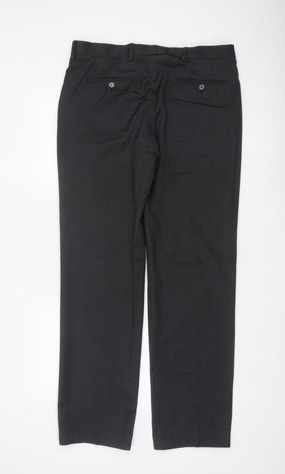 Paul Smith Men Grey Size 30 Wool Straight Dress Trousers Made in Italy