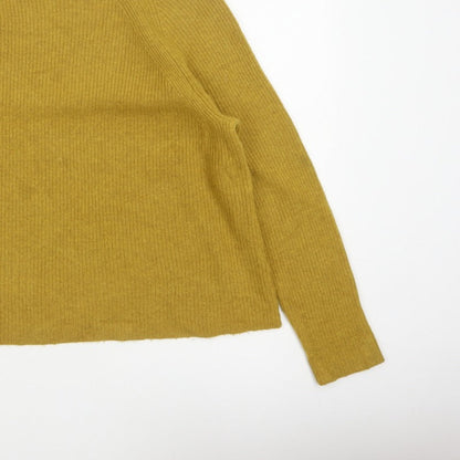 Seasalt Cornwall Women’s Yellow Rib Knit Crew Neck Jumper UK 18