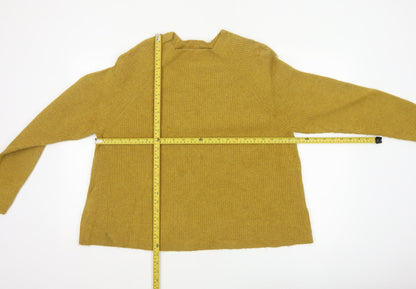 Seasalt Cornwall Women’s Yellow Rib Knit Crew Neck Jumper UK 18