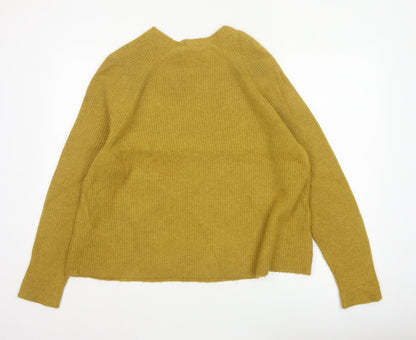 Seasalt Cornwall Women’s Yellow Rib Knit Crew Neck Jumper UK 18