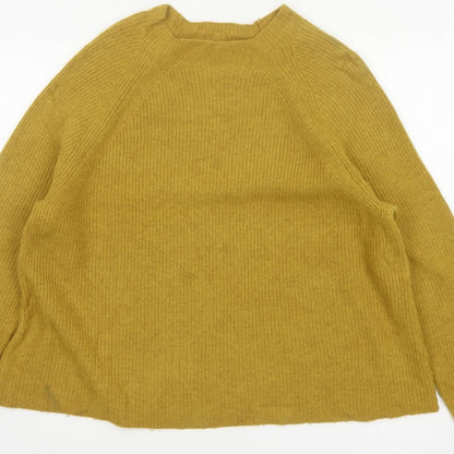 Seasalt Cornwall Women’s Yellow Rib Knit Crew Neck Jumper UK 18