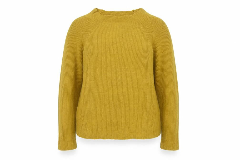 Seasalt Cornwall Women’s Yellow Rib Knit Crew Neck Jumper UK 18