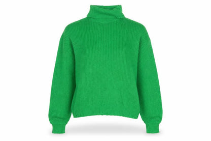 Threadbare Women Green UK 8 Roll Neck Chunky Knit Jumper