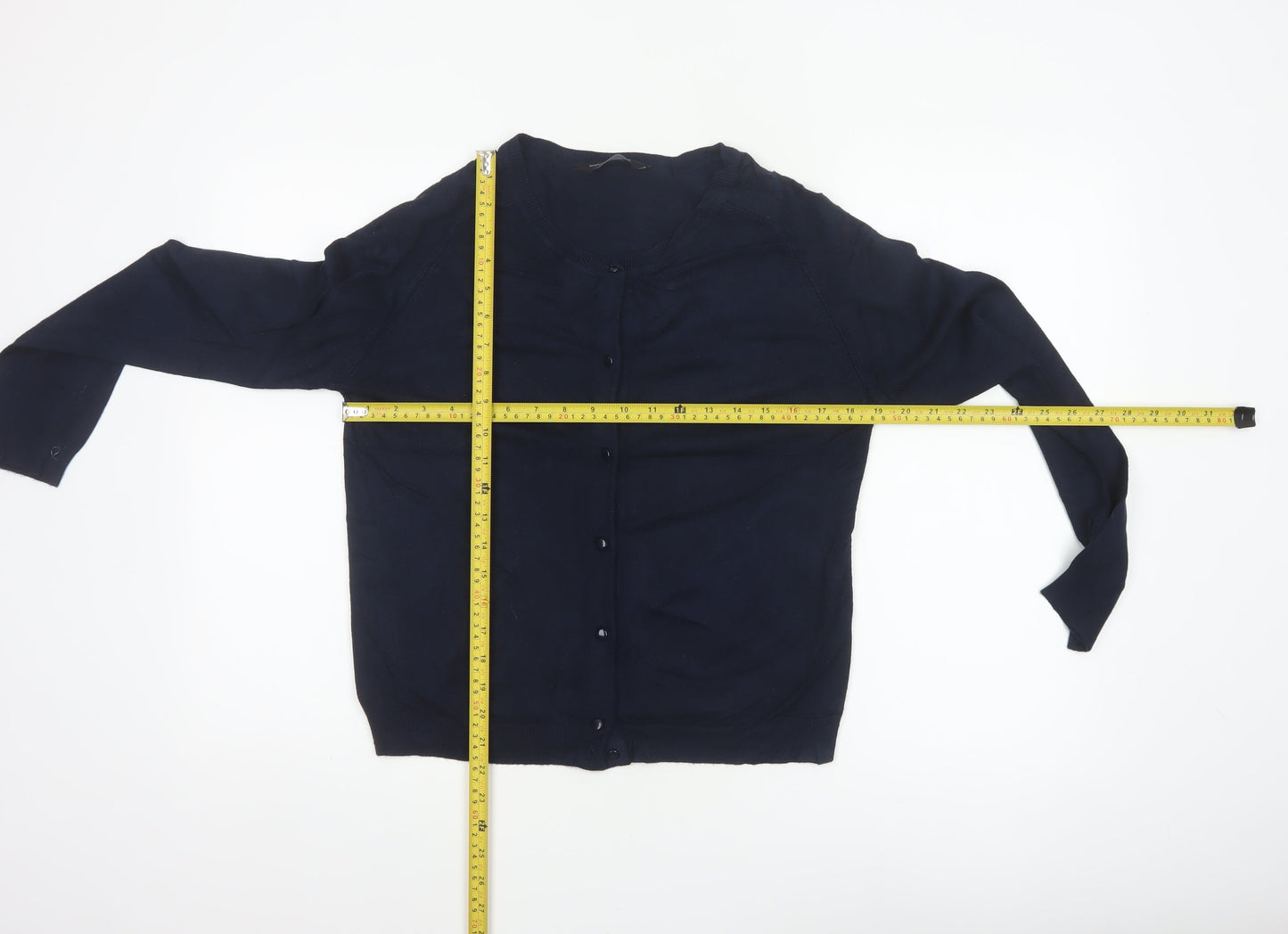 Dorothy Perkins Women Blue UK 12 Button Front Long Sleeve Cardigan